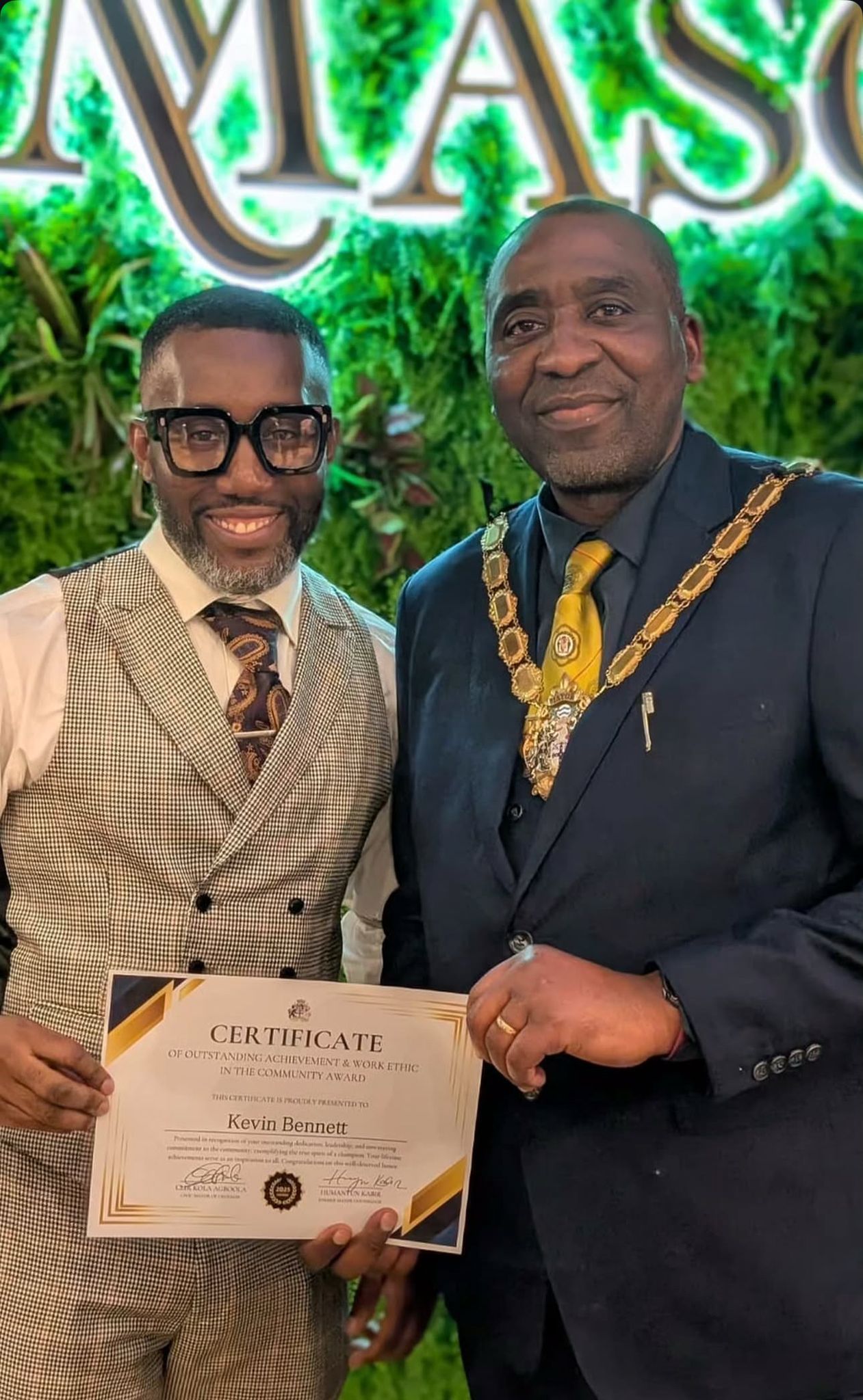 Mayor of Croydon awards Kevin Bennett